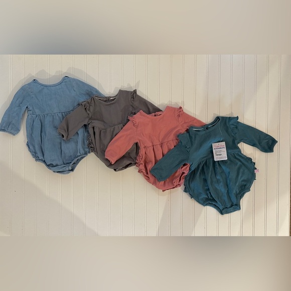 Ruffle Butts Other - RuffleButts Bubble Romper Bundle - New - 4 Romper Lot